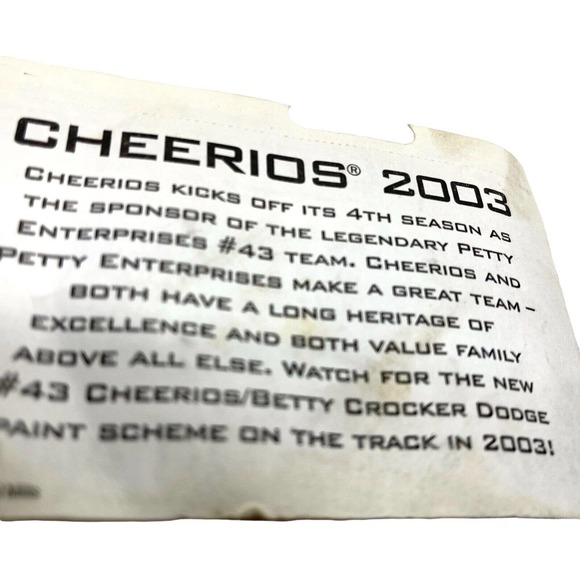 Nascar Diecast Car General Mills 2003 Cheerios #43 Petty Enterprises Promo - Picture 7 of 8